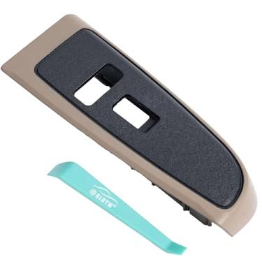 Imagem de Rldym Tampa de moldura de interruptor de controle de janela para painel de porta de passageiro 89045120 compatível com Chevy Silverado, GMC Sierra 1500 2500 HD 3500 2004-2007 (marrom)