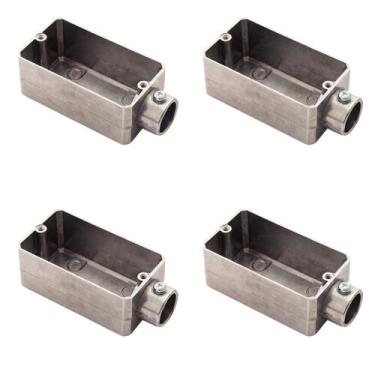 Imagem de 4 Condulete Tipo E 3/4 em Alumínio S/rosca S/placa Sieg