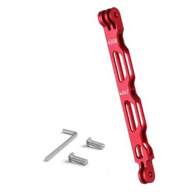 Imagem de HSU Braço de extensão para Go Pro, suporte de mastro de alumínio, suporte de braço de extensão para Go Pro Hero 13/12/11/10/9/8/7/6/5 preto, DJI Osmo Action e mais (16,5 cm) (vermelho)