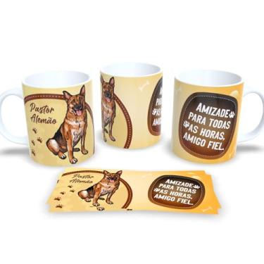 Imagem de Caneca de Porcelana com Estampa de Cachorro de Raças (Pastor Alemão)