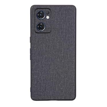 Imagem de Capas Compatível com OPPO Find X5 Lite 5G,Design de padrão de tela,Pproteção completa de 360°,Pplástico macio,Proteção contra queda-Black