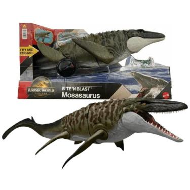 Imagem de Jurassic World Rebirth Dinossauro Mosasaurus 65cm Mattel