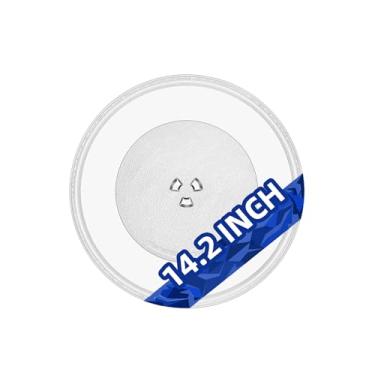 Imagem de MorefaLife Placa de vidro para micro-ondas de 36 cm compatível com GE WB48X35496 substituição para toca-discos de vidro LG de 14 polegadas MJS47373304 Panasonic A06014000AP