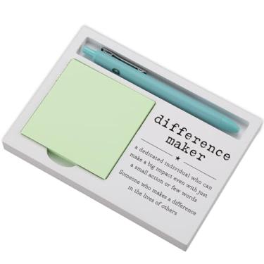 Imagem de EFFJNSG Porta-notas adesivas Difference Maker para mesa, presente de agradecimento para professores, enfermeiros, assistentes sociais, voluntários, organizador de bloco de notas para decoração de