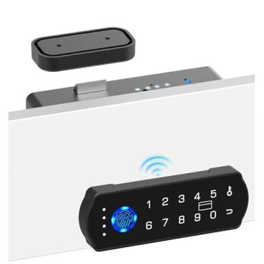 Imagem de Anweller Fechaduras Inteligentes Para Armários À Prova De Bebês, Fechaduras De Gaveta Com Impressão Digital À Prova De Crianças, Teclado Magnético Adesivo Oculto Rfid Bluetooth, Fechadura Sem Chave