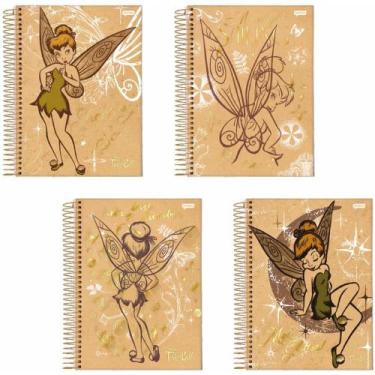 Imagem de Caderno 10X1 Capa Dura Tinker BELL KRAFT 160 Folhas - Pacote com 4 Uni