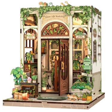 Imagem de Kit de casa em miniatura DIY Fsolis Book Nook Kit Green Life`s