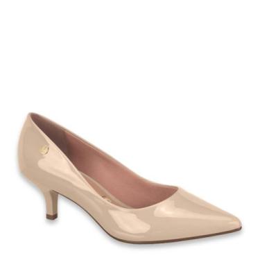 Imagem de Sapato Feminino Scarpin Vizzano Salto Baixo Bico Fino 1122828, Bege ve