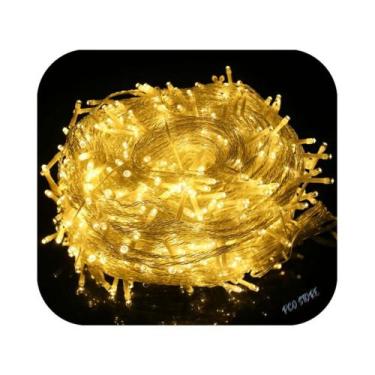 Imagem de Cordão 300 Led Fixo 30 Metros Branco Quente Natal - PCO, 220V, Branco 