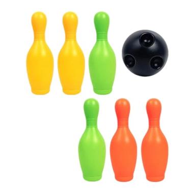 Imagem de JunZheHub Conjunto de Boliche para, Jogo de Boliche com Bola, Presentes para Festa, Desenvolvimento Precoce, Engraçado, para O Gramado, Leve, para Meninos, Meni, Colorida