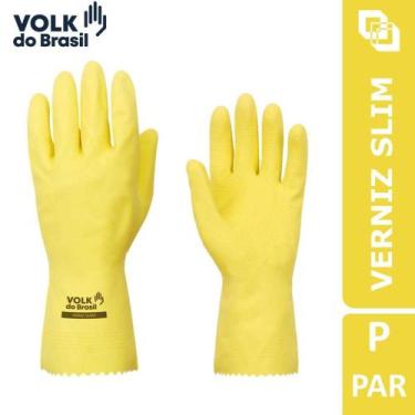 Imagem de Luva verniz silver slim volk amarela - p pct c/ 1 par