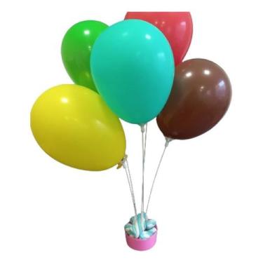 Imagem de Kit 2 Suportes Balão 5 Hastes Varetas Cachepot Festa Bexiga - Britani