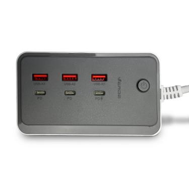 Imagem de Adaptador USB-A + Type C - 3 Portas - Branco - Verde