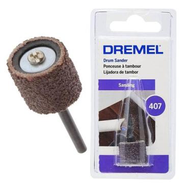 Imagem de Tubo de Lixa 1/2 Pol (12,70mm) Grão 60 c/ Mandril Dremel 407 para Micr