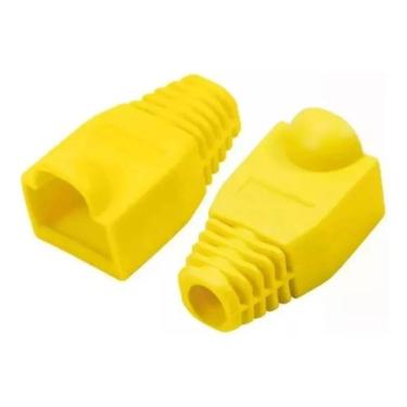 Imagem de Kit 100 Capas Protetoras Para Conector Rj45 Utp Cat5 Cat6 Am