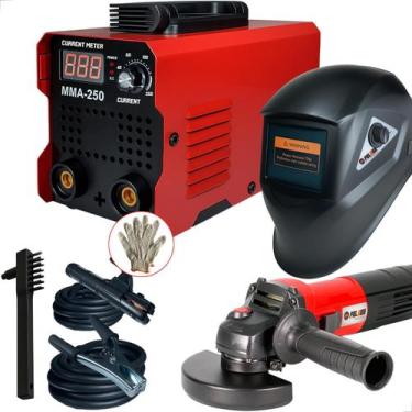 Imagem de Maquina de solda Profissional Inversora 120a portátil digital 220v + M