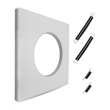 Imagem de Grade 97010319 com molas adequada para Broan 161 162 9412D-R01, 9417DN-R01 Grade de mola adequada para abajur de aquecimento de banheiro Nutone, capa de ventilador substitui 97010319 para aquecedor de