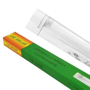Imagem de Luminária Eletrônica Fluorescente T5 14W 220V B. Frio 60Cm - LUZ SOLLA