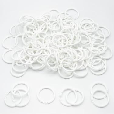 Imagem de Semrien 120 peças de anéis de plástico para fichário de 3,5 cm, anéis de fichário de folhas soltas, anéis de cartão de índice, anéis de clipe para cartões flash, chaveiros, cartões de índice, papel