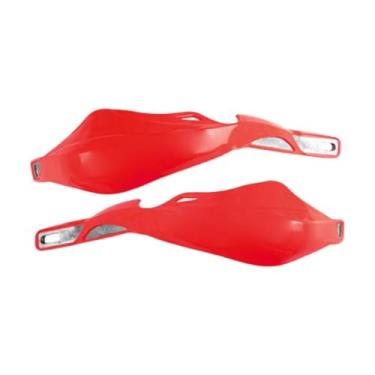 Imagem de YIJU Protetores de mão genéricos para motocicletas para guidões de 22 mm e 28 mm, acessórios de alumínio, substituição moderna, proteção de guidão à prova, Vermelho