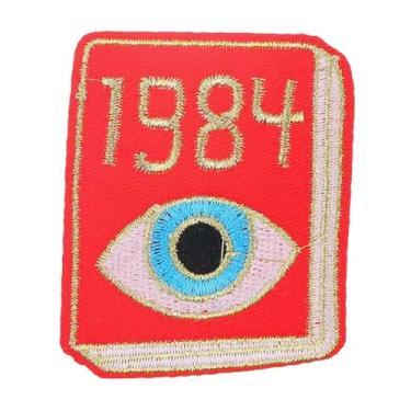 Imagem de Livro George Orwell de 1984, ficção científica, ficção científica, ficção científica, futuro, distópico, dezenove e oitenta e quatro literatura, clássico, 5,8 cm, aplique bordado