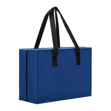 Imagem de MERIGLARE Bolsa de transporte para carrinho de brinquedo, bolsa de feltro para armazenamento, comporta 18 carrinhos de brinquedo, portátil, acesso rápido, com, Azul Real