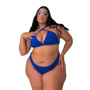 Imagem de Biquini Asa Delta Plus Size Marquinha Cortininha sem bojo - ANNA AMIGA