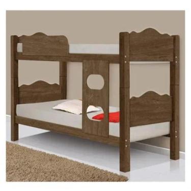 Imagem de Beliche Sevilha Mocaccino 100% Mdf E Estrado 100% Madeira Vira 2 Camas