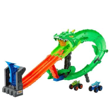 Imagem de Hot Wheels Pista Destruição do Dragão 80 Anos - Mattel