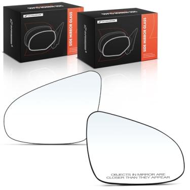 Imagem de A-Premium Vidro espelhado aquecido para motorista e passageiro de 2 peças com placa de suporte compatível com Toyota Corolla 2014 2015 2016 2017 2018 2019 - Espelho retrovisor lateral externo