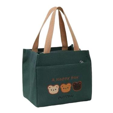 Imagem de Bolsa Térmica Fashion Para Marmita Quente e Frio Lancheira Para Passeio Escola Trabalho (Verde Militar)