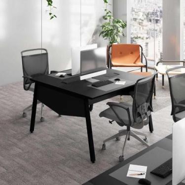 Imagem de Plataforma Escritório 1,35m 2 Pessoas c/ Tampo Chanfrado F5 - F5 Offic