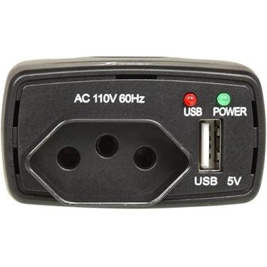 Imagem de Inversor Veicular 75W com USB | Conversor 12V para 110V com Proteção Contra Curto e Sobrecarga | Ideal para Carregar Celular, Notebook, GPS e Outros Equipamentos