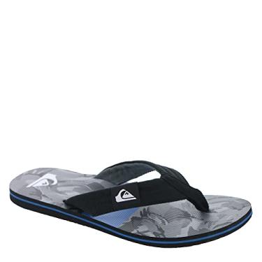 Imagem de Quiksilver Sandália masculina Molokai Layback II de 3 pontos, Preto/Preto/Cinza, 46