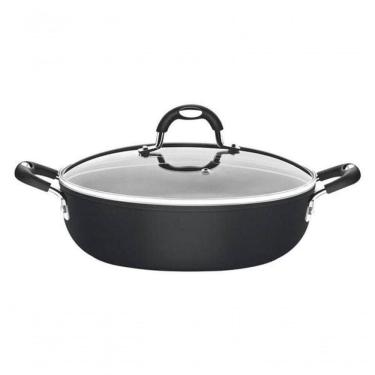 Imagem de Arrozeira Tramontina Mônaco Induction Em Alumínio Antiaderente Starflon Premium Preto C...