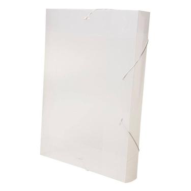 Imagem de Pasta com aba elástico ofício lombo 55mm - Line - transparente cristal - 0258.H - Dello