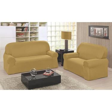 Imagem de Capa de Sofá Kit 2 e 3 Lugares Tradicional POP Dourado - Vivarti