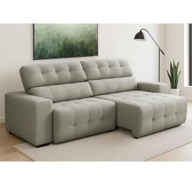 Imagem de Sofá 4 Lugares Retrátil Reclinável 250cm Linho Atualle Ferguile, Trama