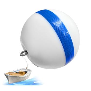 Imagem de Boia de amarração de amarração de barco com faixa azul refletiva, boias de barco para marcação de ancoragem de ancoragem