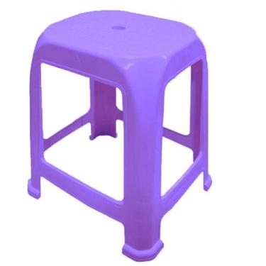 Imagem de Banqueta Lilas Banco De Plástico Multiuso Suporta Até 100 Kg - Aja