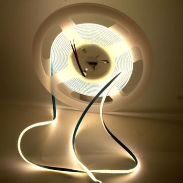 Imagem de Fita LED COB de 3 mm, 12 V 4000 K 400 LEDs/m RA> 90 fita de LED de alto CRI, 16,4 m 2000LEDs IP30 COB luz LED para decoração de sala de cozinha interna (branco natural 4000K, 12V-3 mm)