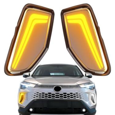 Imagem de Luzes diurnas de LED de para-choque dianteiro para Toyota Corolla 2025 2026 Cross Hybrid Sport Fog Turn Signal Acessórios de montagem (25 corolla cross Drl-F)