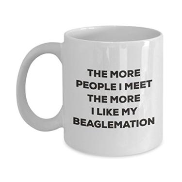 Imagem de Caneca The more people I meet the more I like my Beaglemation - Caneca de café divertida - para amantes de cães