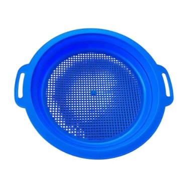 Imagem de Dynwave Peneira de areia, brinquedo de praia, jogo portátil, alça, peneira de areia de verão, de praia para parque, viagem, quintal, jardim, Azul