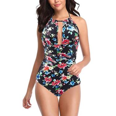Imagem de Conjunto de biquíni estampado feminino Swimsuits siameses Swimwear Bea
