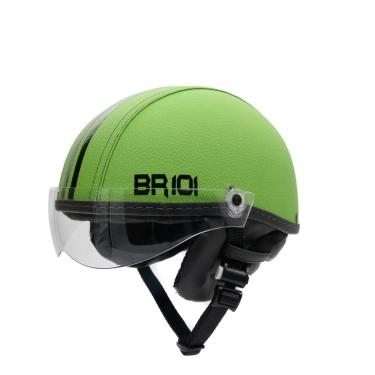 Imagem de Capacete coquinho scooter elétrica bike verde neon viseira