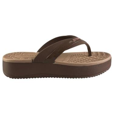 Imagem de Chinelo Feminino Plataforma Azaleia Marilia, Marrom, Café, 38