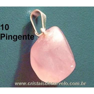 Imagem de 10 Pingentes de Pedrinha Lembrança de Casamento em Quartzo Rosa - Atac