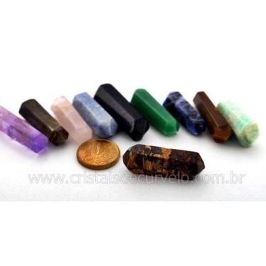 Imagem de 10 Pedras Mistas Bi Terminado Extra Lapidado Bi Ponta - Tamanho 2.5 cm