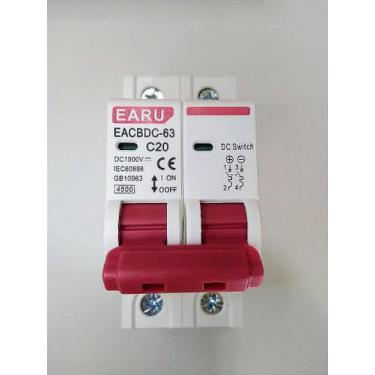 Imagem de Disjuntor Bipolar para Corrente Contínua 1000 Volts - EARU, 20A